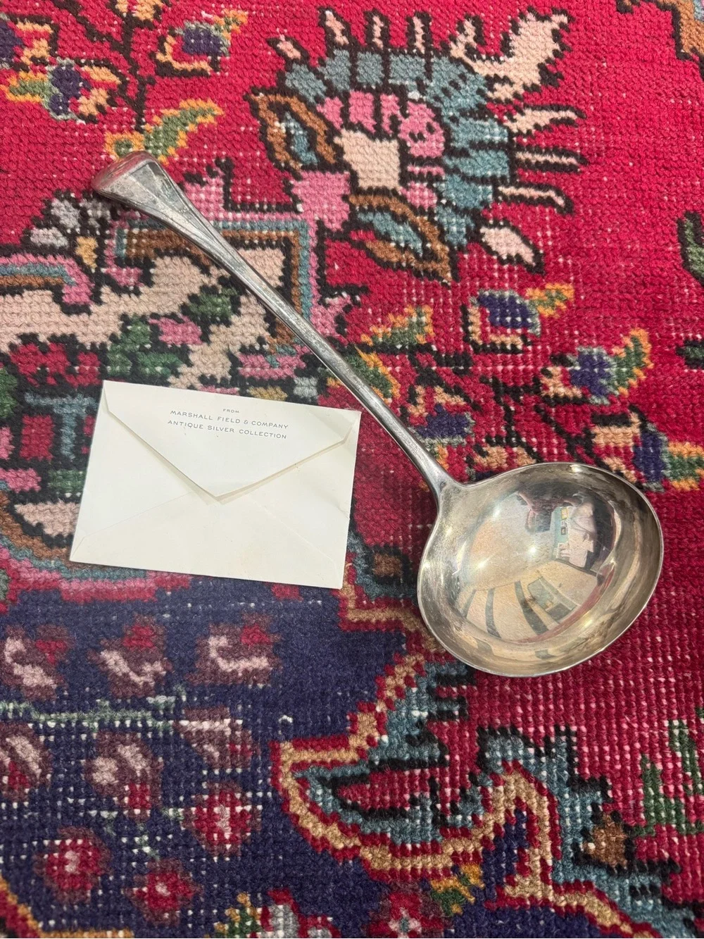 Marshall Field Antique Silver Collection Soup Ladle, Silver Plated